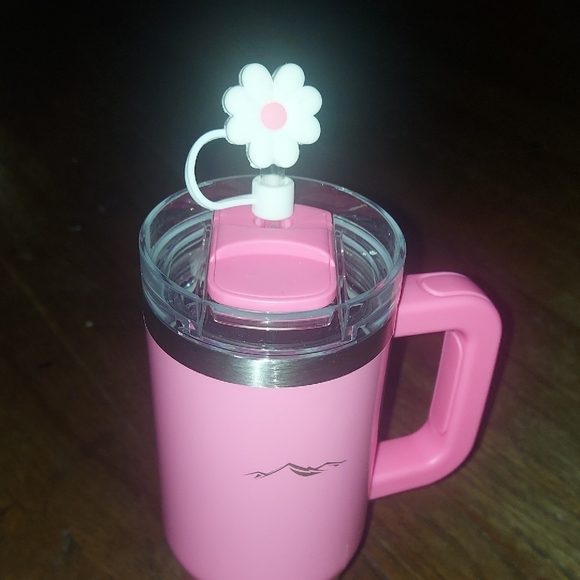 Pink Tumbler with Flower Straw - Picture 5 of 8
